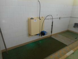 Le chlorinateur, situé dans la salle de pompage
