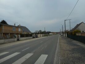 La route de Soissons RD925 vers Beaurieux