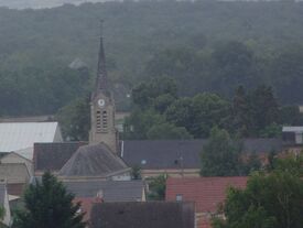 Panorama Pontavert L'église vue du belvédère